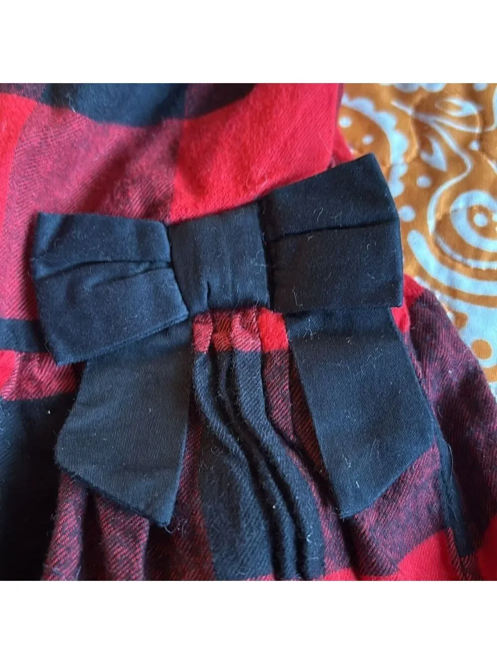 Carters Red Black Check with Bows Sleeveless Cotton Dress 3T (3 items for $12)
